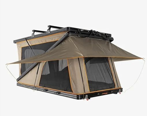 Waterproof Outdoor 4 Person All season Canvas Car Top Tent With Windows / Doors