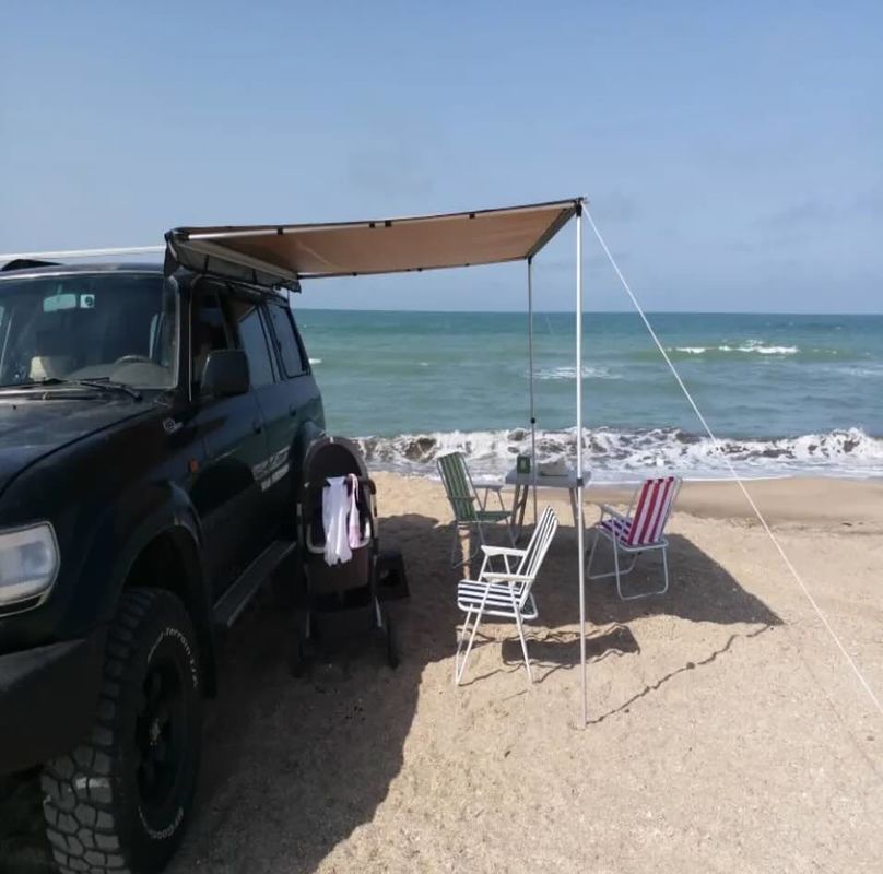 Weatherproof Camping Shelter With Awning Sidewalls And Annex Room