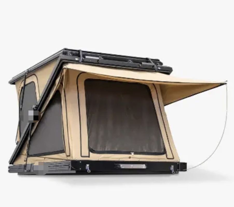 Waterproof Outdoor 4 Person All season Canvas Car Top Tent With Windows / Doors